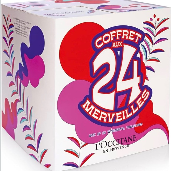 L'OCCITANE Other - L'OCCITANE Pink, Red & Purple Illustrated Advent Calendar Gift Box